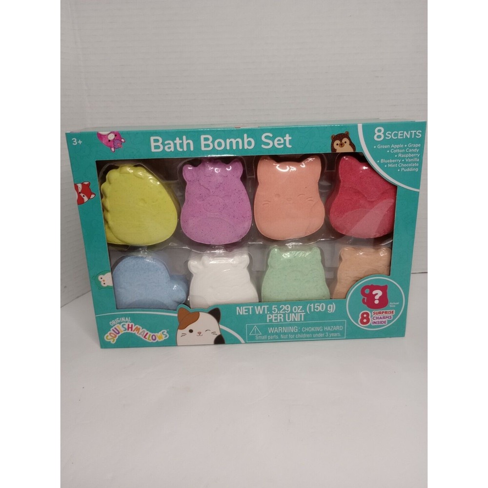 Squishmallow Kids Bath Bomb Set | 8 Pack | Surprise Charms | Costco Exclusive